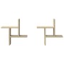 Estantes pared 2 uds madera ingeniería roble Sonoma 38x12x38 cm en Estanterías | Comprar online en Foru.es