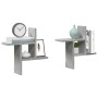 Estantes pared 2 uds madera ingeniería gris hormigón 38x12x38cm en Estanterías | Comprar online en Foru.es