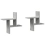 Estantes pared 2 uds madera ingeniería gris hormigón 38x12x38cm en Estanterías | Comprar online en Foru.es