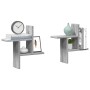 Estante de pared 2 uds madera ingeniería gris Sonoma 38x12x38cm en Estanterías | Comprar online en Foru.es