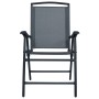 Mesa y sillas de bistró 3 piezas acero gris de vidaXL, Conjuntos de jardín - Ref: Foro24-3054571, Precio: 141,45 €, Descuento: %