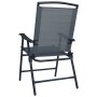 Mesa y sillas de bistró 3 piezas acero gris de vidaXL, Conjuntos de jardín - Ref: Foro24-3054571, Precio: 141,45 €, Descuento: %