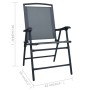 Mesa y sillas de bistró 3 piezas acero gris de vidaXL, Conjuntos de jardín - Ref: Foro24-3054571, Precio: 141,45 €, Descuento: %