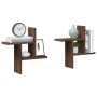 Estantes pared 2 uds madera ingeniería marrón roble 38x12x38 cm en Estanterías | Comprar online en Foru.es
