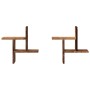 Estantes de pared 2 uds madera ingeniería envejecida 38x12x38cm en Estanterías | Comprar online en Foru.es
