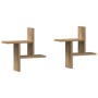 Estantes pared 2 uds madera ingeniería artisian 38x12x38 cm en Estanterías | Comprar online en Foru.es