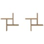 Estantes pared 2 uds madera ingeniería artisian 38x12x38 cm en Estanterías | Comprar online en Foru.es