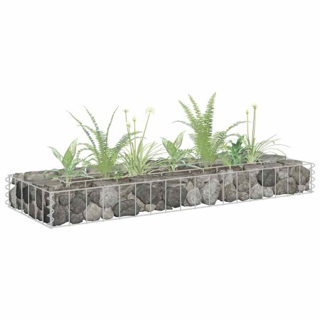 Arriate de gaviones de acero galvanizado 90x30x10 cm en Macetas y jardineras | Comprar online en Foru.es