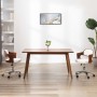 Silla oficina giratoria madera curvada cuero sintético blanco de vidaXL, Sillas de oficina - Ref: Foro24-3054849, Precio: 148...