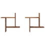 Estantes de pared 2 uds madera ingeniería envejecida 50x12x50cm en Estanterías | Comprar online en Foru.es