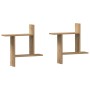 Estantes pared 2 uds madera ingeniería artisian 50x12x50 cm en Estanterías | Comprar online en Foru.es