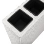 Jardinera alta con 4 macetas 2 uds ratán sintético blanco de vidaXL, Maceteros y jardineras - Ref: Foro24-279081, Precio: 304...