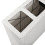 Jardinera alta con 4 macetas 2 uds ratán sintético blanco de vidaXL, Maceteros y jardineras - Ref: Foro24-279081, Precio: 304...