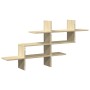 Estante pared madera ingeniería roble Sonoma 124,5x18x60,5 cm en Estanterías | Comprar online en Foru.es