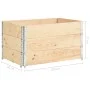 Arriates de madera maciza de pino 3 unidades 50x100 cm de vidaXL, Maceteros y jardineras - Ref: Foro24-3055165, Precio: 120,0...