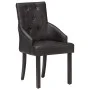 Sillas de comedor 4 unidades cuero auténtico de cabra negro de vidaXL, Sillas de comedor - Ref: Foro24-3056699, Precio: 714,5...