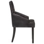 Sillas de comedor 4 unidades cuero auténtico de cabra negro de vidaXL, Sillas de comedor - Ref: Foro24-3056699, Precio: 724,4...