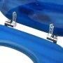 Asientos de inodoro con tapa 2 uds MDF azul diseño gota de agua de vidaXL, Asientos de inodoros y bidés - Ref: Foro24-3056406...