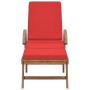 Tumbonas con cojines 2 unidades madera maciza de teca rojo de vidaXL, Tumbonas - Ref: Foro24-3054637, Precio: 471,05 €, Descu...