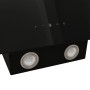 Campana extractora pared acero y vidrio templado negro 90 cm de vidaXL, Extractores - Ref: Foro24-51673, Precio: 236,36 €, De...