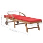 Tumbonas con cojines 2 unidades madera maciza de teca rojo de vidaXL, Tumbonas - Ref: Foro24-3054637, Precio: 471,05 €, Descu...