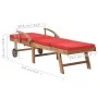 Tumbonas con cojines 2 unidades madera maciza de teca rojo de vidaXL, Tumbonas - Ref: Foro24-3054637, Precio: 469,02 €, Descu...