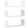 Estantes de pared 2 uds madera ingeniería blanca 58x18x18 cm en Estanterías | Comprar online en Foru.es