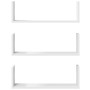Estantes de pared 2 uds madera ingeniería blanca 58x18x18 cm en Estanterías | Comprar online en Foru.es