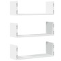 Estantes de pared 2 uds madera ingeniería blanca 58x18x18 cm en Estanterías | Comprar online en Foru.es