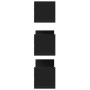 Estantes de pared 3 uds madera de ingeniería negro 58x18x18 cm en Estanterías | Comprar online en Foru.es