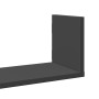 Estantes de pared 3 uds madera de ingeniería negro 58x18x18 cm en Estanterías | Comprar online en Foru.es
