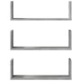 Estantes pared 2 uds madera ingeniería gris hormigón 58x18x18cm en Estanterías | Comprar online en Foru.es