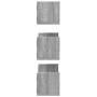 Estante de pared 3 uds madera ingeniería gris Sonoma 58x18x18cm en Estanterías | Comprar online en Foru.es