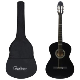 Guitarra clásica para principiantes con funda negro 4/4 39" de vidaXL, Guitarras - Ref: Foro24-3055600, Precio: 80,24 €, Desc...