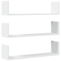Estantes de pared 2 uds madera ingeniería blanca 80x18x18 cm en Estanterías | Comprar online en Foru.es