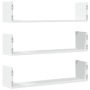 Estantes de pared 2 uds madera ingeniería blanca 80x18x18 cm en Estanterías | Comprar online en Foru.es