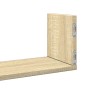 Estantes pared 3 uds madera ingeniería roble Sonoma 80x18x18 cm en Estanterías | Comprar online en Foru.es