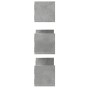 Estantes pared 3 uds madera ingeniería gris hormigón 80x18x18cm en Estanterías | Comprar online en Foru.es