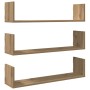 Estantes de pared 3 uds madera ingeniería artisian 80x18x18 cm en Estanterías | Comprar online en Foru.es