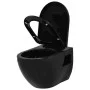 Inodoro de pared con cisterna oculta cerámica negro by vidaXL, Bathrooms - Ref: Foro24-3054479, Price: 321,71 €, Discount: %