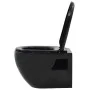 Inodoro de pared con cisterna oculta cerámica negro by vidaXL, Bathrooms - Ref: Foro24-3054479, Price: 321,71 €, Discount: %