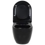 Inodoro de pared con cisterna oculta cerámica negro de vidaXL, Baños - Ref: Foro24-3054479, Precio: 317,87 €, Descuento: %