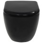 Inodoro de pared con cisterna oculta cerámica negro de vidaXL, Baños - Ref: Foro24-3054479, Precio: 317,87 €, Descuento: %