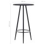 Juego de mesa alta y taburetes 5 piezas plástico negro de vidaXL, muebles para cocinas y comedores - Ref: Foro24-279715, Prec...