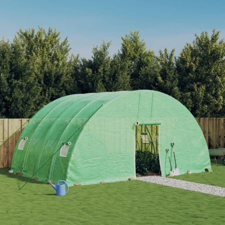 Invernadero con estructura de acero verde 24 m² 6x4x2,85 m de vidaXL, Invernaderos - Ref: Foro24-3188105, Precio: 335,38 €, D...