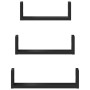 Estante de pared 3 unidades madera de ingeniería negro en Estanterías | Comprar online en Foru.es