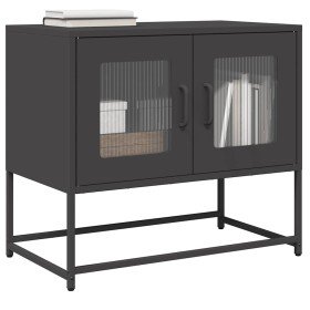 Mueble para TV acero laminado en frío negro 68x39x60,5 cm en Muebles TV | Comprar online en Foru.es