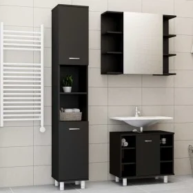 Juego de muebles de baño 3 pzas madera ingeniería negro de vidaXL, Muebles de baño - Ref: Foro24-3056953, Precio: 185,60 €, D...