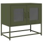 Mueble de TV acero laminado en frío verde oliva 68x39x60,5 cm en Muebles TV | Comprar online en Foru.es