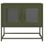 Mueble de TV acero laminado en frío verde oliva 68x39x60,5 cm en Muebles TV | Comprar online en Foru.es
